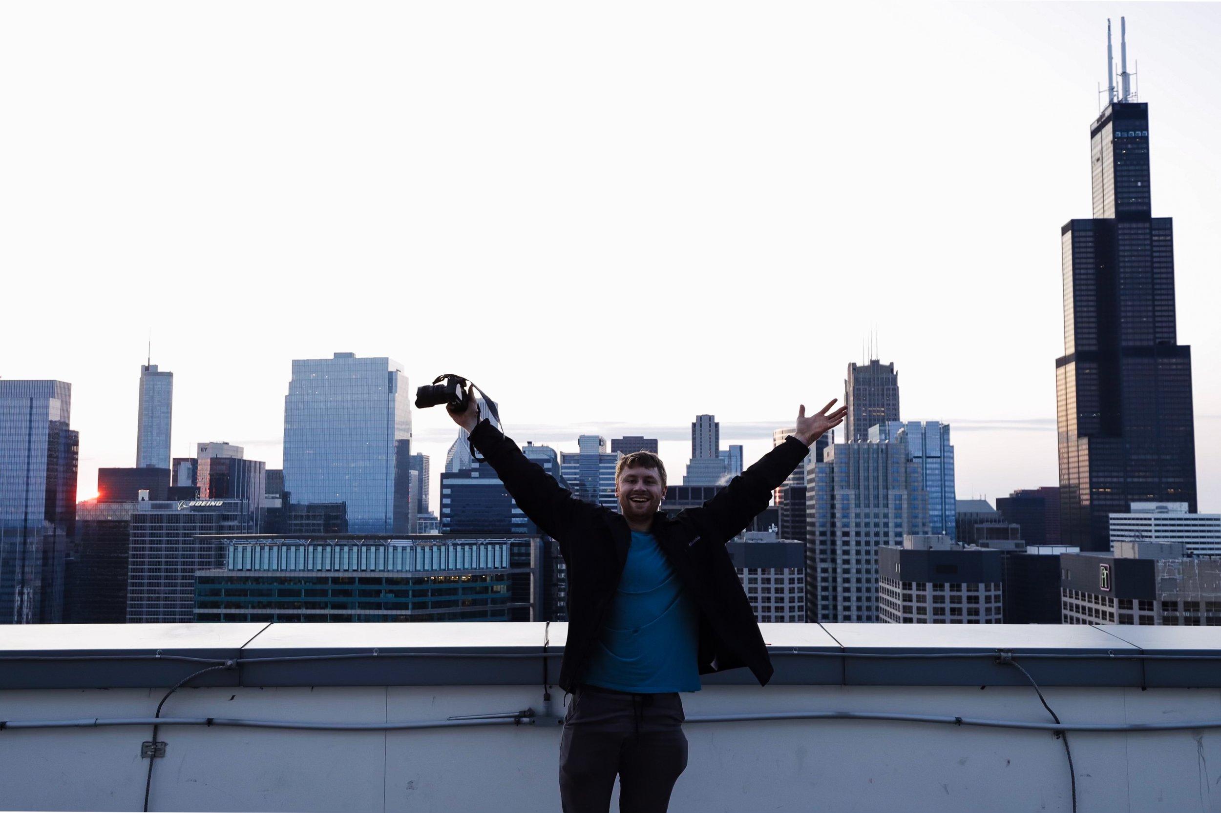 Clement Heck on a Chicago rooftop